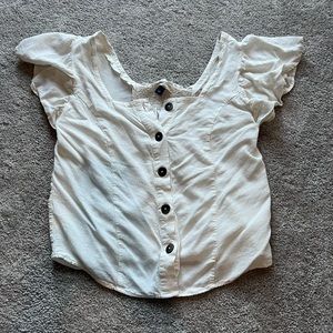 White, light weight top